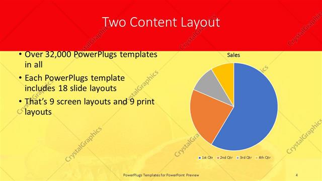 Two Content presentation slide layout