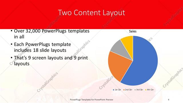 Two Content presentation slide layout