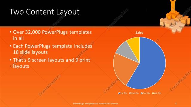 Two Content presentation slide layout