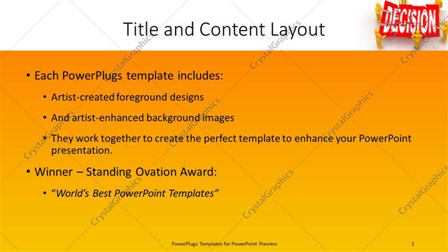 Title and Content presentation slide layout