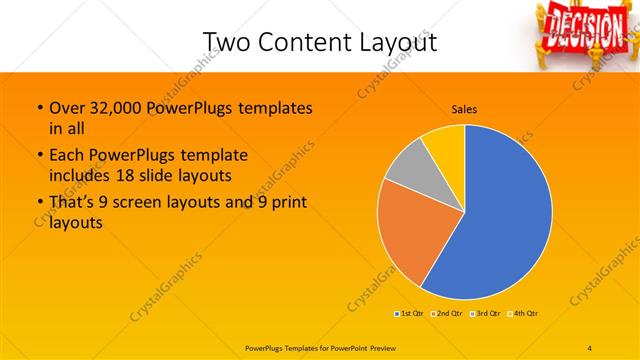 Two Content presentation slide layout