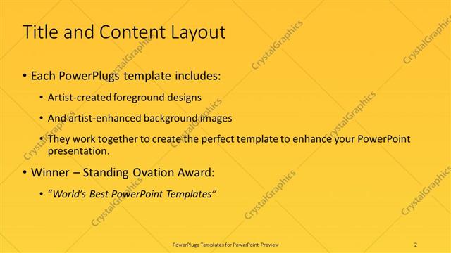 Title and Content presentation slide layout