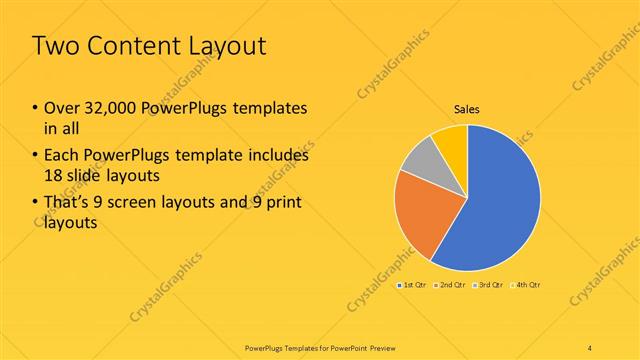 Two Content presentation slide layout
