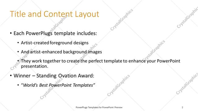Title and Content presentation slide layout