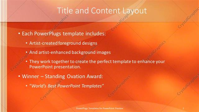 Title and Content presentation slide layout