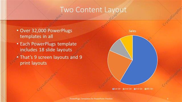 Two Content presentation slide layout