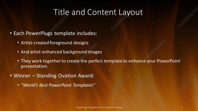 Title and Content presentation slide layout