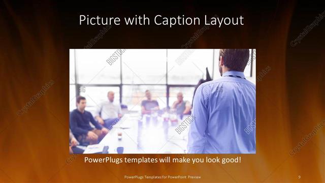 Picture with Caption presentation slide layout