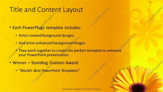 Title and Content presentation slide layout