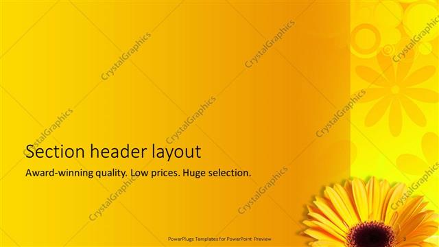 Section Header presentation slide layout