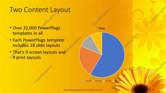 Two Content presentation slide layout