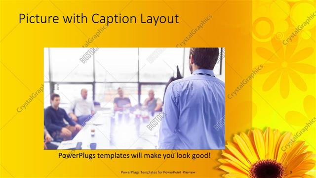 Picture with Caption presentation slide layout