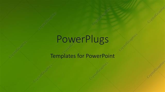  Presentation with orange abstract - Orange glow from right bottom corner on curvy green pattern