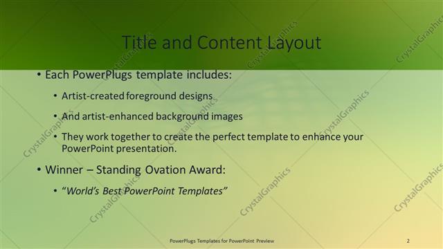 Title and Content presentation slide layout