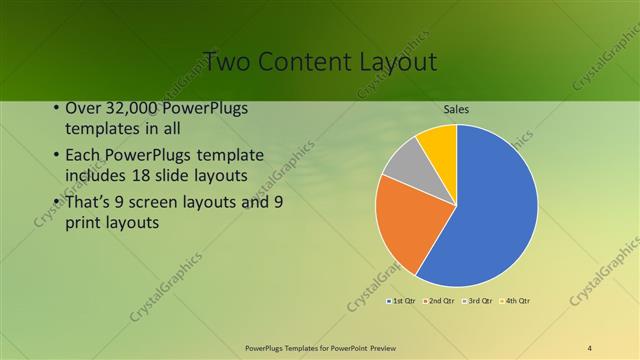 Two Content presentation slide layout