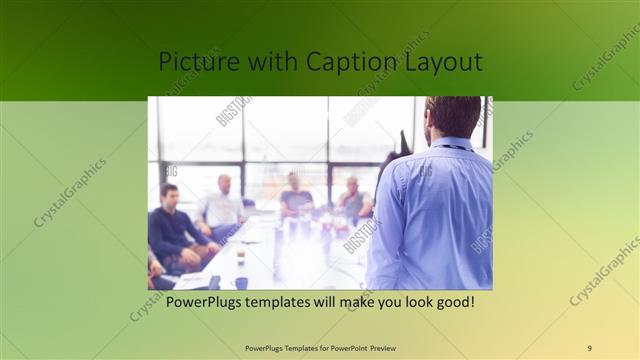 Picture with Caption presentation slide layout