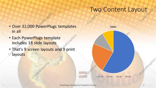 Two Content presentation slide layout