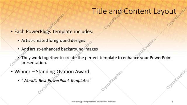 Title and Content presentation slide layout