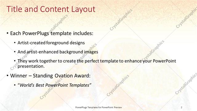 Title and Content presentation slide layout