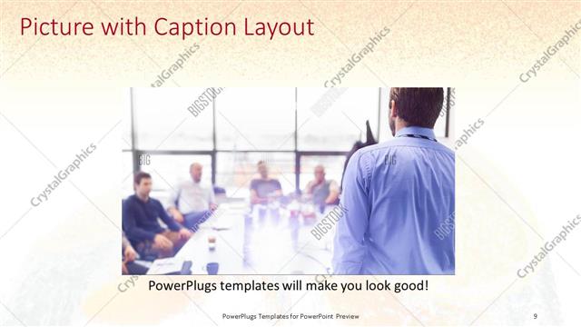 Picture with Caption presentation slide layout