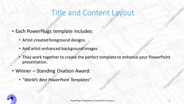 Title and Content presentation slide layout