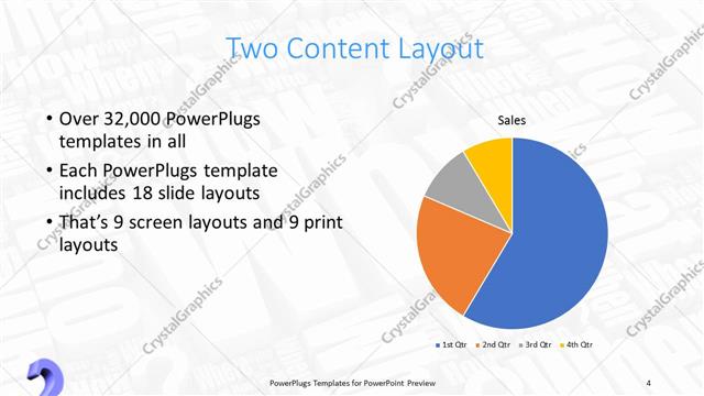 Two Content presentation slide layout