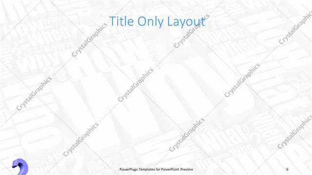 Title Only presentation slide layout