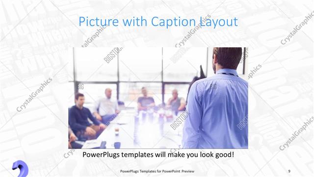 Picture with Caption presentation slide layout