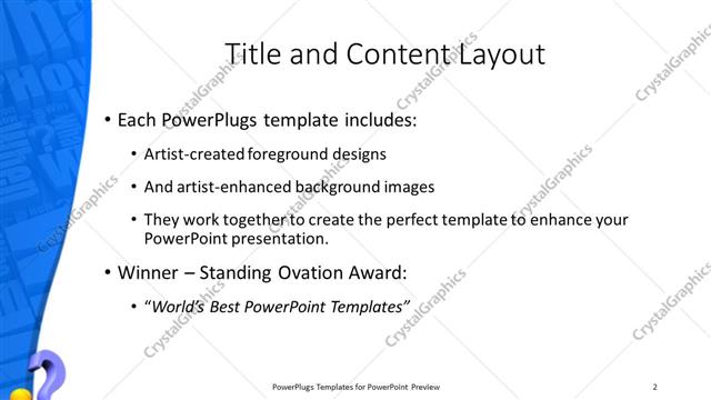 Title and Content presentation slide layout