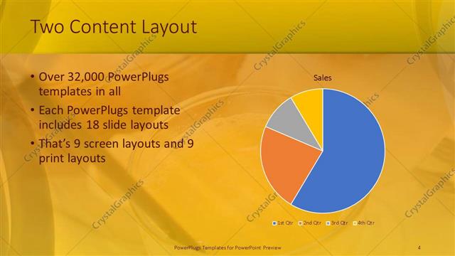 Two Content presentation slide layout
