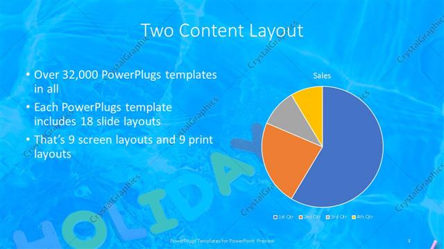 Two Content presentation slide layout