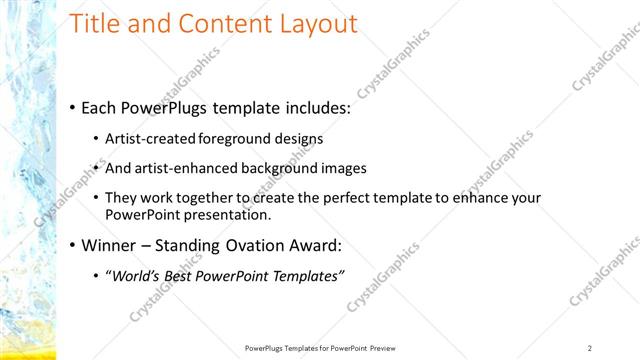 Title and Content presentation slide layout
