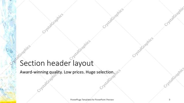 Section Header presentation slide layout