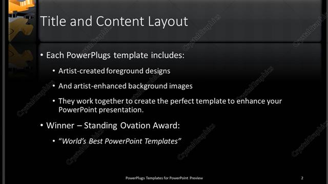 Title and Content presentation slide layout