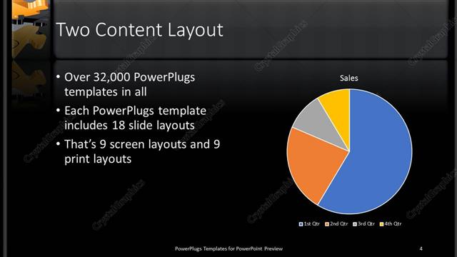 Two Content presentation slide layout