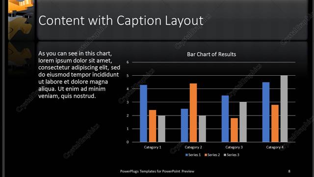 Content with Caption presentation slide layout