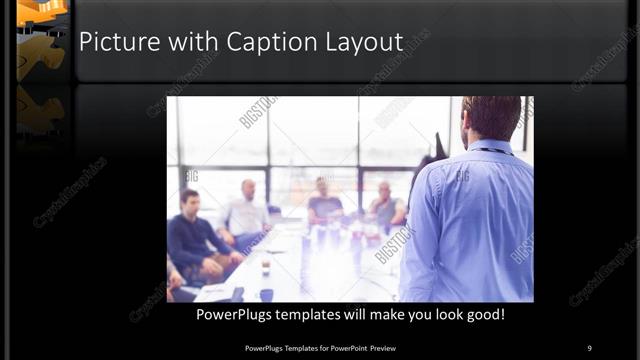 Picture with Caption presentation slide layout