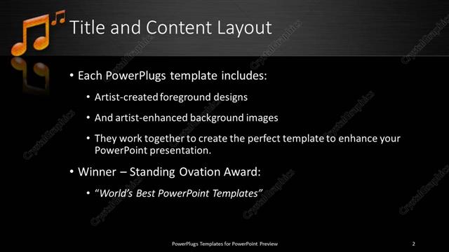 Title and Content presentation slide layout