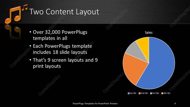 Two Content presentation slide layout