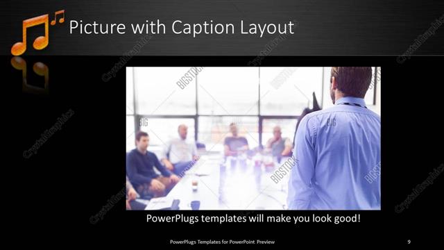 Picture with Caption presentation slide layout