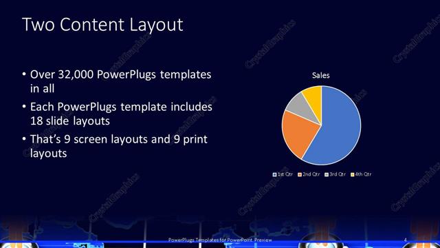 Two Content presentation slide layout