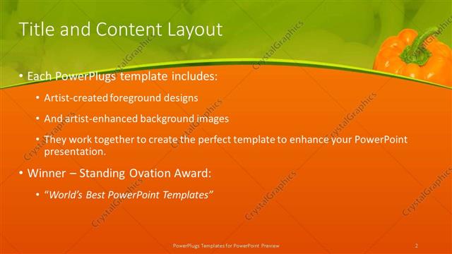 Title and Content presentation slide layout