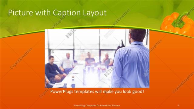 Picture with Caption presentation slide layout