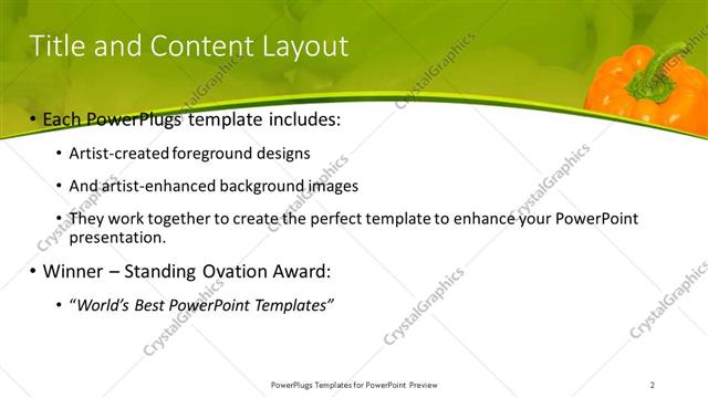 Title and Content presentation slide layout