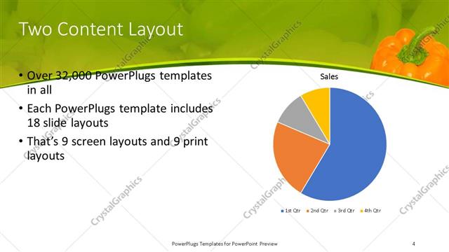 Two Content presentation slide layout