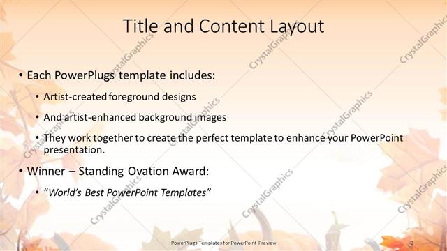 Title and Content presentation slide layout