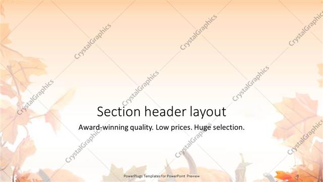 Section Header presentation slide layout