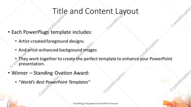 Title and Content presentation slide layout