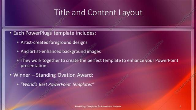 Title and Content presentation slide layout