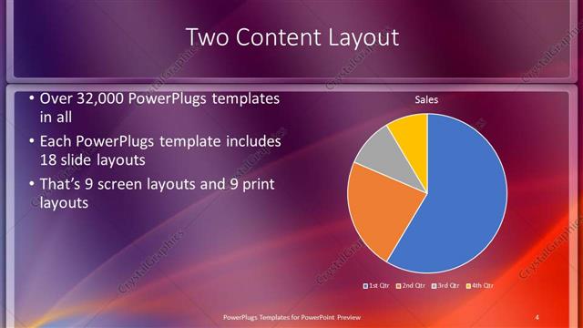 Two Content presentation slide layout